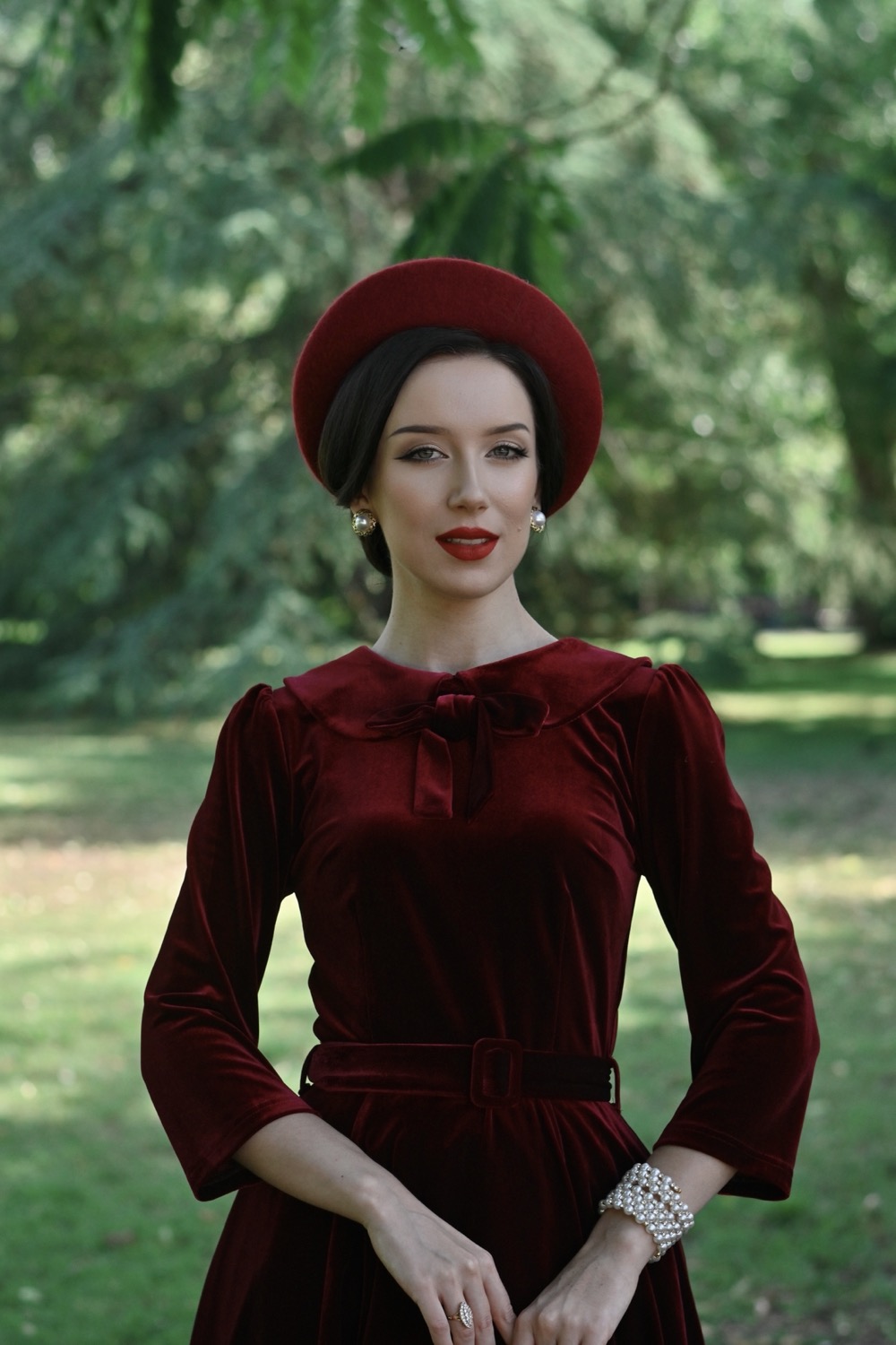 Lua Velvet Swing Dress in Extended Sizing